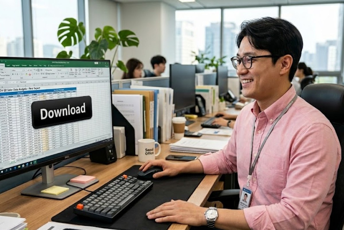 탑승 이력 데이터를 엑셀 파일로 다운로드하는 운영 담당자 - 강력한 필터링으로 조회한 데이터를 활용